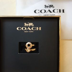 New Rose Gold Coach Rings Set of Two size 8